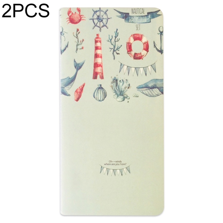 

2 PCS 24 Sheets Animals Plants School Office Supply Student Stationery Notepad(Ocean Style)