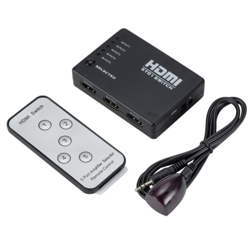 

5 in 1 Out HDMI Switcher Video Converter with Remote Control