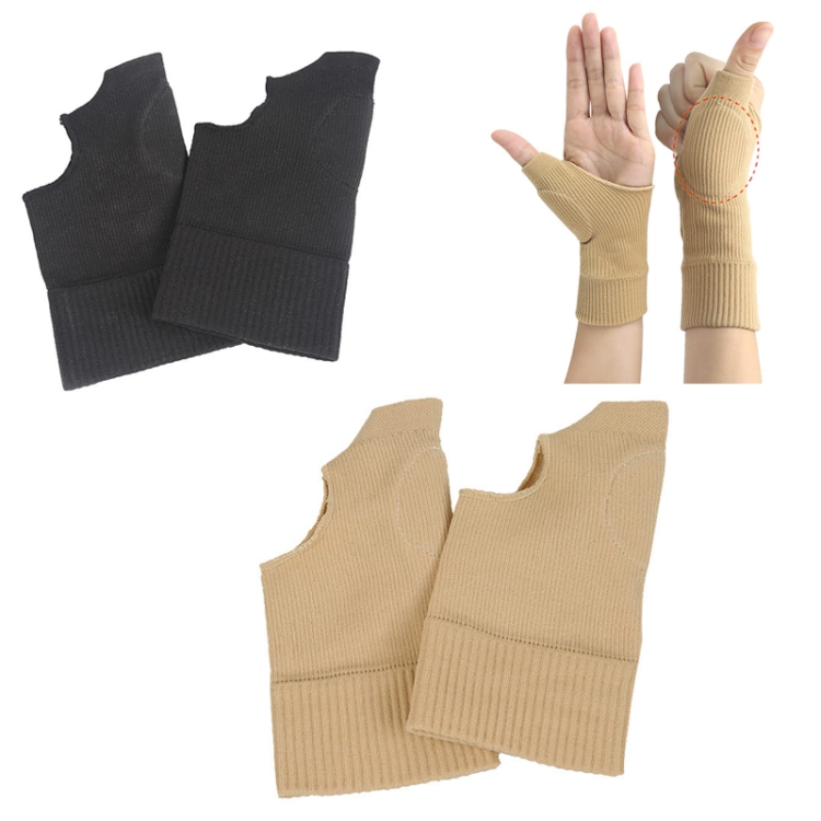 

5 Pairs Breathable And Sweat-Absorbent Sports Compression Wrist Warmer Gloves, Random Color Delivery, Size: L