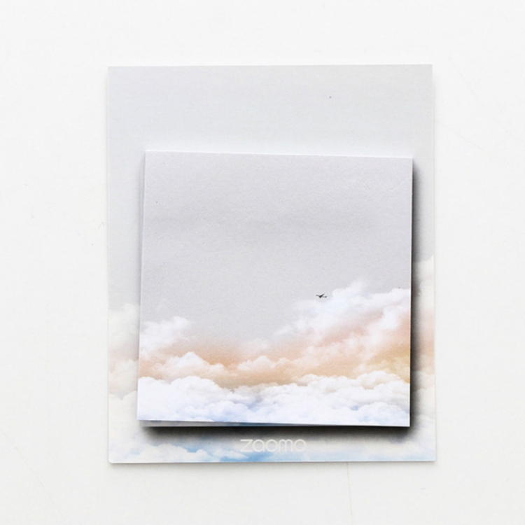 

2 PCS Weather Series Cute Memo Pad Sticky Notes Bookmark( Gray cloud)