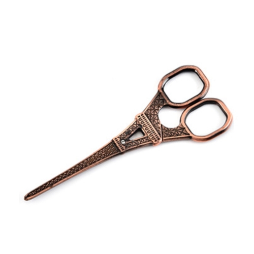 

Stainless Steel Eiffel Tower Scissors Handmade Thread Tea Bag Scissors(Red Bronze)