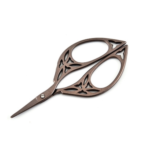 

Stainless Steel Leaf Shape Scissors Handmade Tea Bag Scissors(Black Titanium)