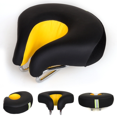 

Noseless Bicycle Saddle Mountain Bike Thickened Soft Cushion(Yellow)