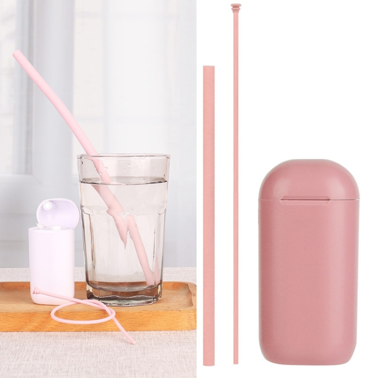

3 PCS Portable Foldable Collapsible Reusable Silicone Drinking Straw Outdoor Household Drinking Tool, Straw Size: 230x8mm, Sytle:Straight Straw(Pink)