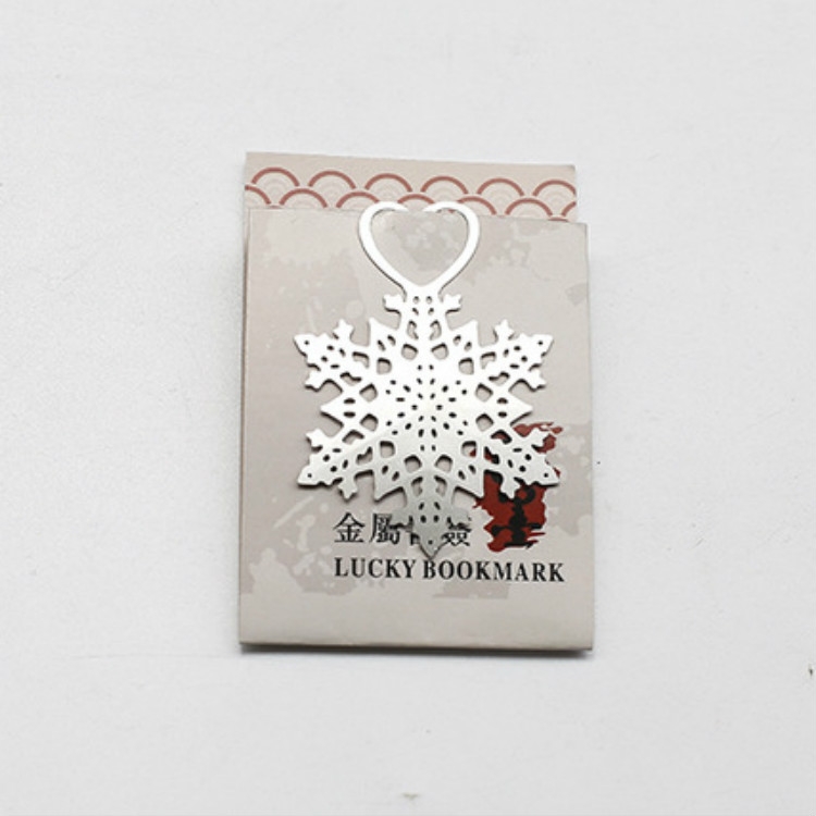 

2 PCS Snowflake Patterns Metal Bookmarks Wedding Supplies Stationery Gifts(Snowflake 2)