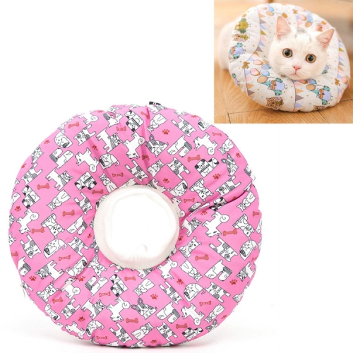 

Cat Supplies Detachable Waterproof Anti-Bite Anti-Licking Collar Cat Circle Neck Headgear, Specification: XS(Pink Dog)