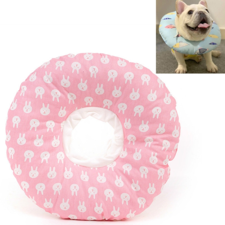 

2 PCS Cat Anti-Lick And Anti-Bite Soft Ring Dog Collar Pet Supplies, Size:L(Little Pink Rabbit)