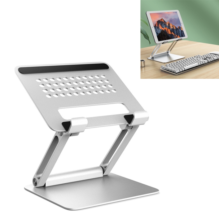 

L02 Lazy Desktop Lifting Folding Tablet Phone Aluminum Alloy Stand Suitable For Tablets Within 13.3 Inches(Silver)