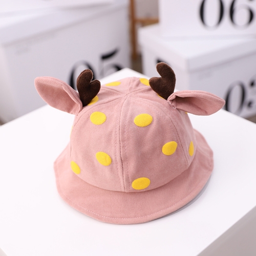 

MZ9839 Flower Cow Baby Bucket Hat Autumn Children Warm Fisherman Hat, Size: 48cm(Deep Pink)