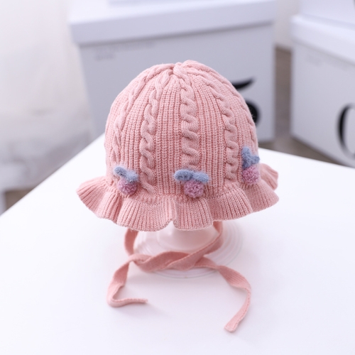 

C0056 Cartoon Three-dimensional Fruit Newborn Knitted Hat Warm Wool Cap, Size: Free Size(Skin Powder)