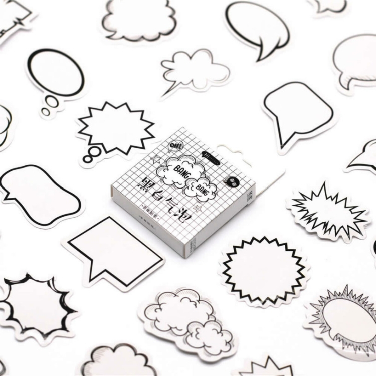 

White Bubble Memo Pad Diary Stickers Pack