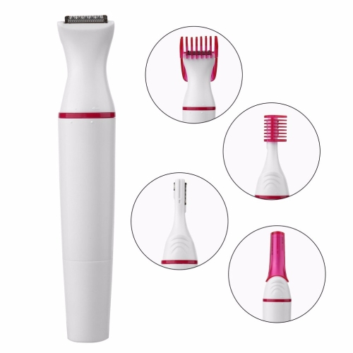 

2 PCS 5 in 1 Women Hair Removal Women Shaver Female Shaving Machine Electric Trimmer Razor for Eyebrow Face Underarm