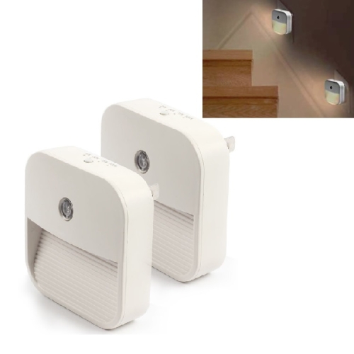 

2 PCS Light Control Smart Sensor Night Light Bedroom LED Light, US Plug, Style:Dimmable, Specification:6LED