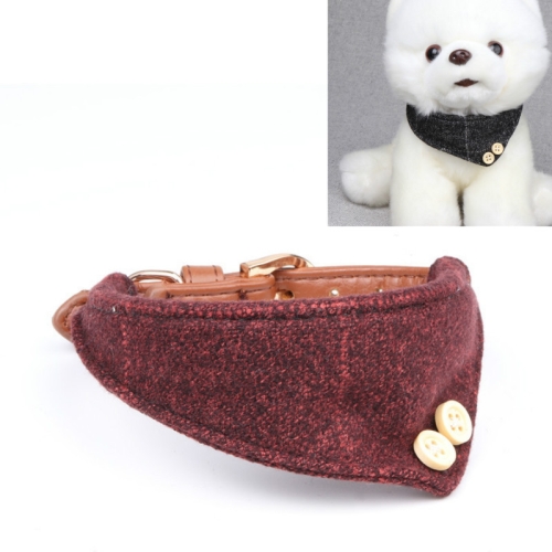 

2 PCS Dog Collars Pet PU Triangle Collars, Specification: 1.3x34cm(Red)