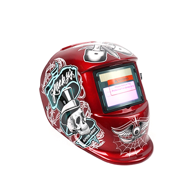 

Solar Automatic Darkening Welding Mask Argon Arc Welding Helmet(Red Pirate)