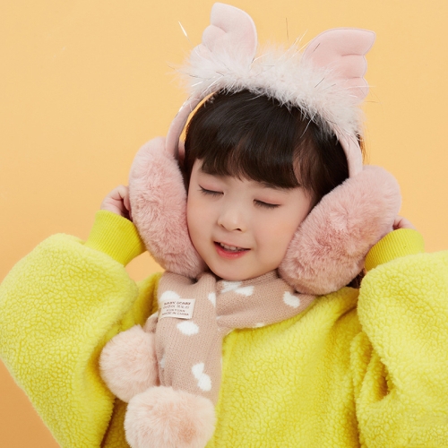 

Wing Style Winter Children Warm Earmuffs Antifreeze Solid Color Cute Rabbit Plush Earmuffs Boys And Girls Ear Protection Removable Cleaning Ear Warmer, Colour: Pink(Free Size)
