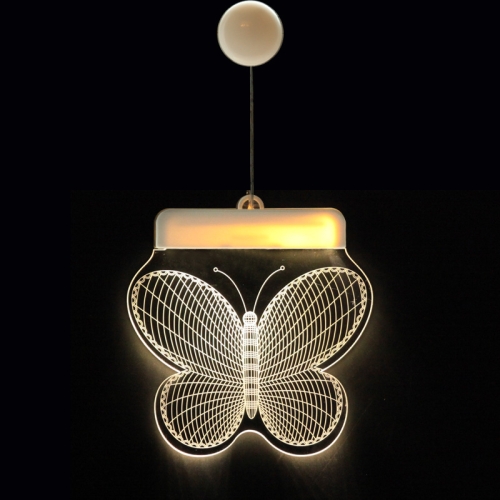 

2 PCS Christmas Decoration Lights 3D Acrylic Board Hanging Lights, Specification:Battery Powered, Style:Butterfly