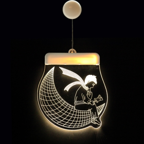 

2 PCS Christmas Decoration Lights 3D Acrylic Board Hanging Lights, Specification:Battery Powered, Style:Little Boy