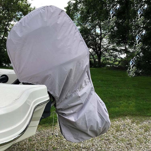 

G27 Outside Engine Hood Ship Side Engine Protection Cover Ship Side Engine Rain Cover, Size: UP-5HP 44 x 47 x 37 inch, Specification:420D(Silver)