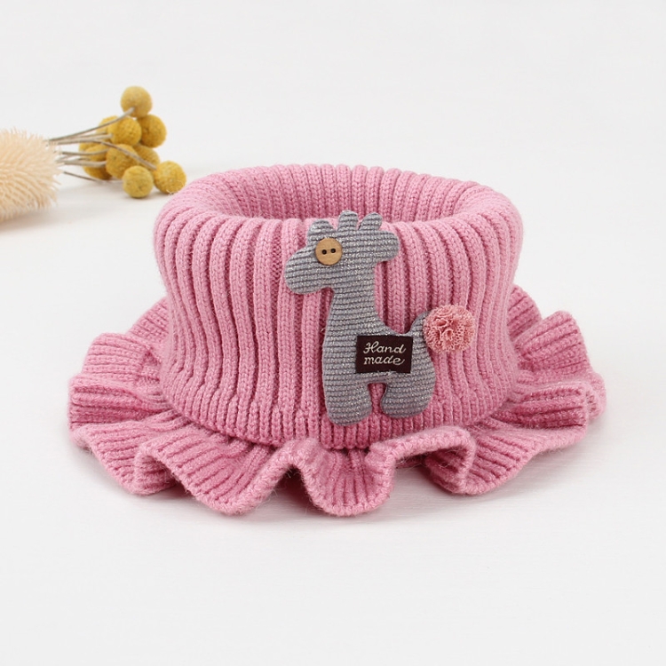 

2 PCS Children Scarf Woolen Stringy Selvedge Warm Bib, Size:33x14cm, Style:Fawn(Skin Powder)
