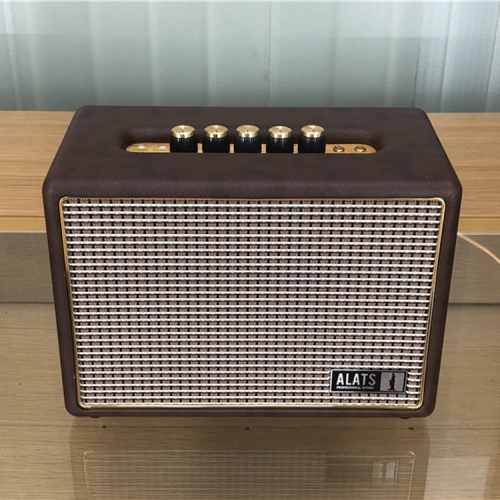 

High-Quality Speaker Model Decoration Props Speaker Real Machine Shell Made Speaker Model, Colour: Brown (Large)