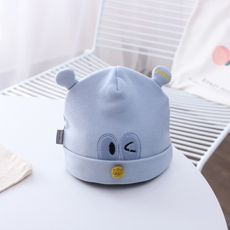 

C0090 Cartoon Emoji Newborn Baby Hat Winter Warm Cotton Hat, Size: One Size(Blue)