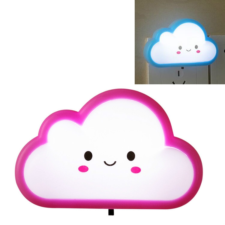 

5 PCS Cartoon Cloud LED Energy-Saving Night Light Bedroom Baby Nursing Bedside Lamp, US Plug(Pink)