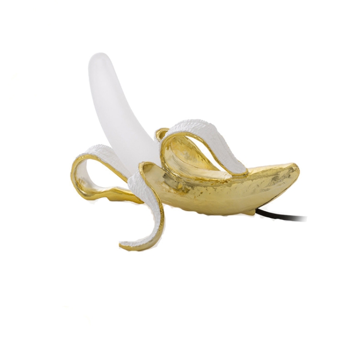 

Banana Table Lamp Bedroom Decoration Lamp, Specification: UK Plug, Style:Sitting Posture(Plating)