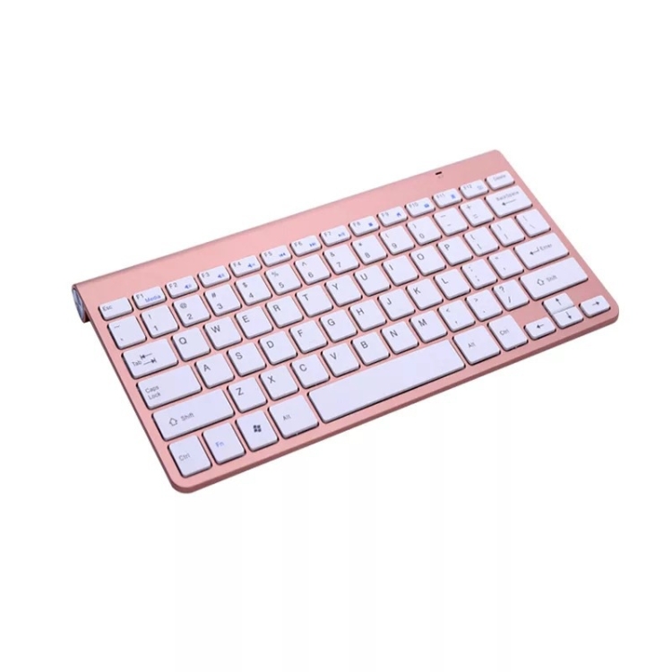 

USB External Notebook Desktop Computer Universal Mini Wireless Keyboard Mouse, Style:Keyboard(Rose Gold )