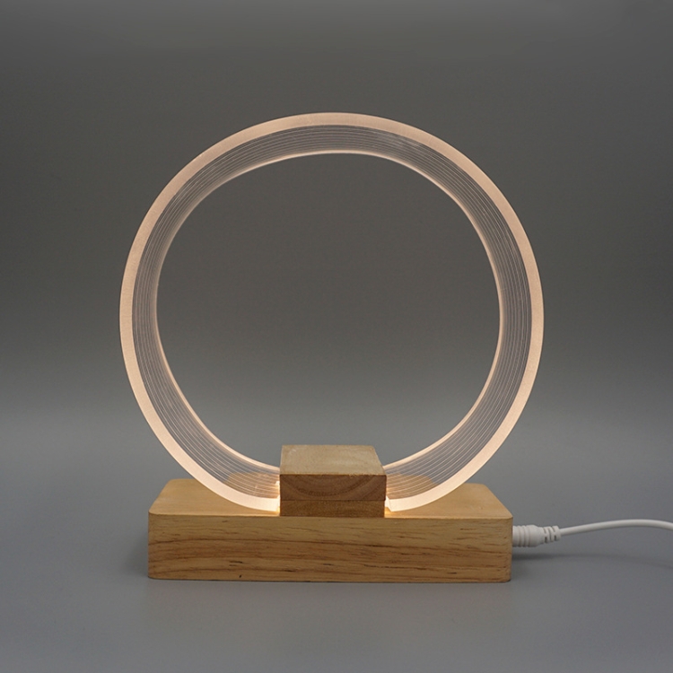 

USB Acrylic Ring Table Lamp Night Light