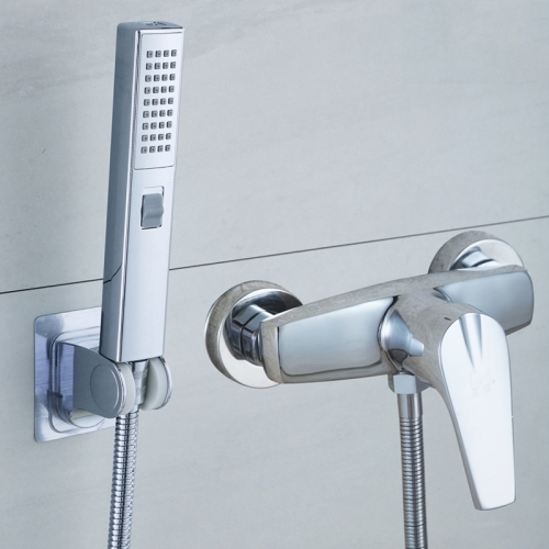 

Bathroom Mixing Valve Shower Hot And Cold Water Faucet, Specification: Valve+Hand Spray+Hose+Seat