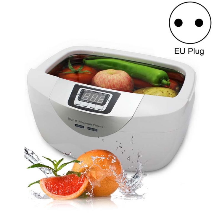 

70W 2500ml Dental Instruments Ultrasonic Cleaning Machine Glasses Nipple Jewelry Watch Household Cleaning Machine, Plug Type:220V EU Plug