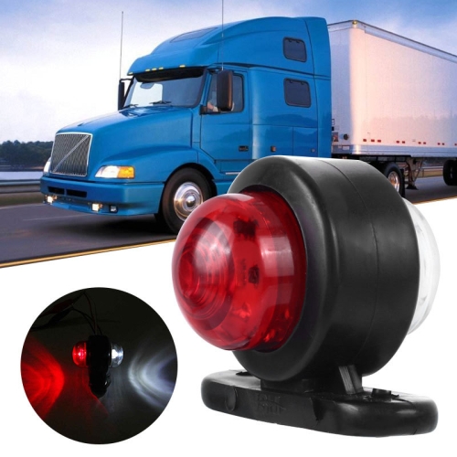 

2 Pairs X9 12-24V Mini Double-Sided Red And White Truck Side Lights Modified Special Side Lights