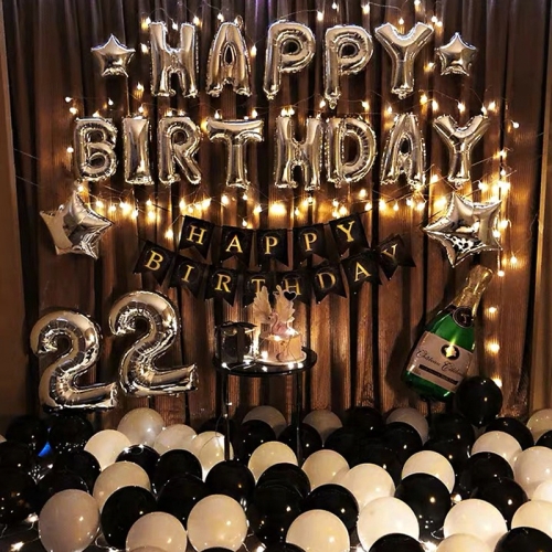 

Birthday Party Layout Letter Aluminum Film Balloon Decoration Set(Style One)