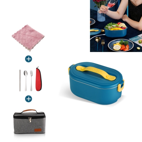

Portable Heating And Heat Preservation Lunch Box For Office Workers CN Plug, Style:4-piece Set + Carrying Bag(Malachite Green)
