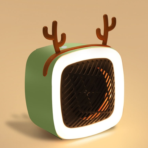 

Mini Cute Pet Deer Heater Student Home Desktop Portable Firearm,CN Plug, Product specifications: With Light(Green)