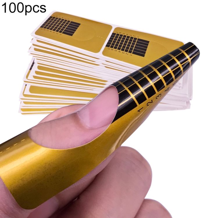 

300 PCS Professional French Nail Form Tips Nail Art Form Acrylic Tip Gel Nails Sticker Extension Curl Form For Nail Polish Guide