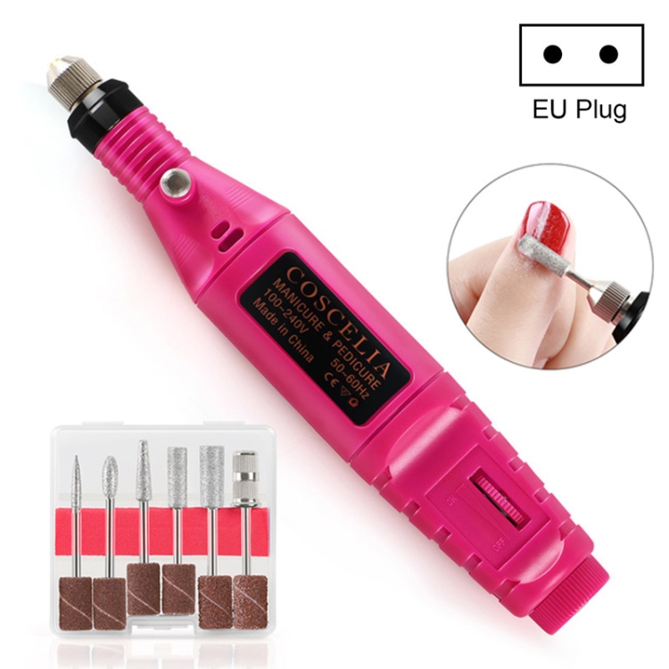 

3 Sets Professional Electric Manicure Machine Pen with 6 Grinding Bits EU Plug