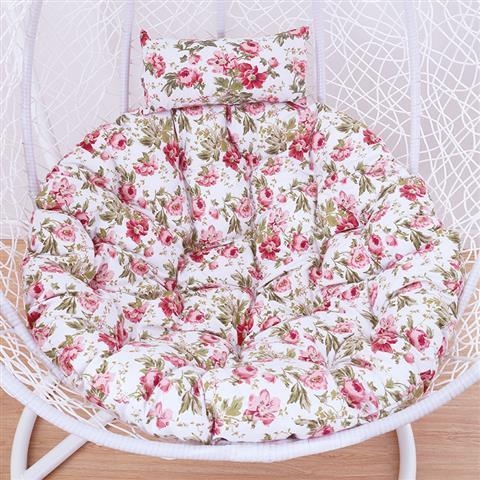 

Courtyard Garden Hanging Basket Chair Rocking Chair Sponge Swing Seat Cushion, Size:140x105x10cm(Pink)