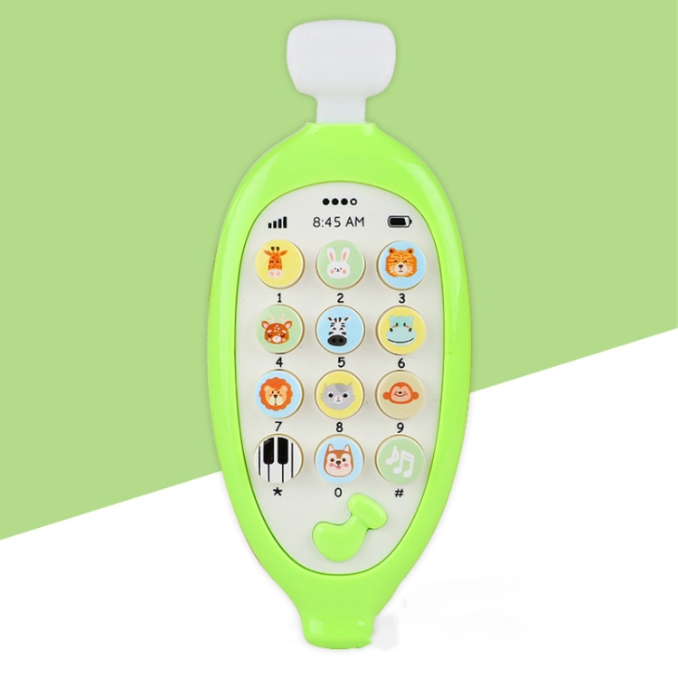 

0510 Baby Puzzle Early Education Toy Multifunctional Simulation Banana Mobile Phone Music Story Machine(Green)