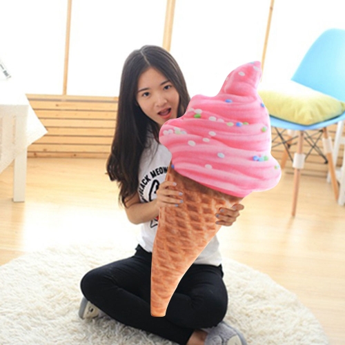 

Waist Pillow Ice Cream Pillow Sweet Funny Ice Cream Cushion Pillow 30cm(Pink)