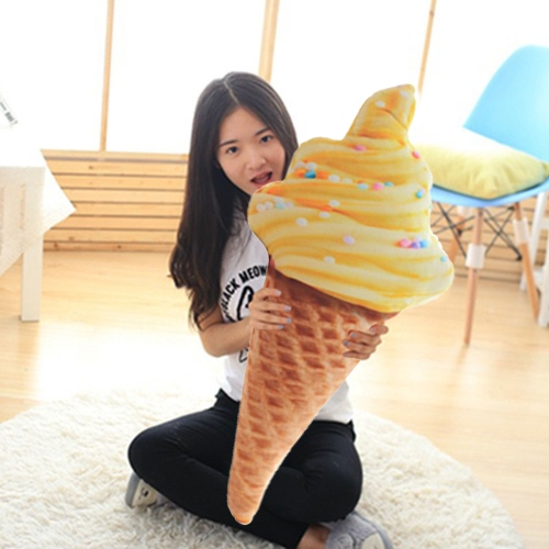 

Waist Pillow Ice Cream Pillow Sweet Funny Ice Cream Cushion Pillow 46cm(Yellow)