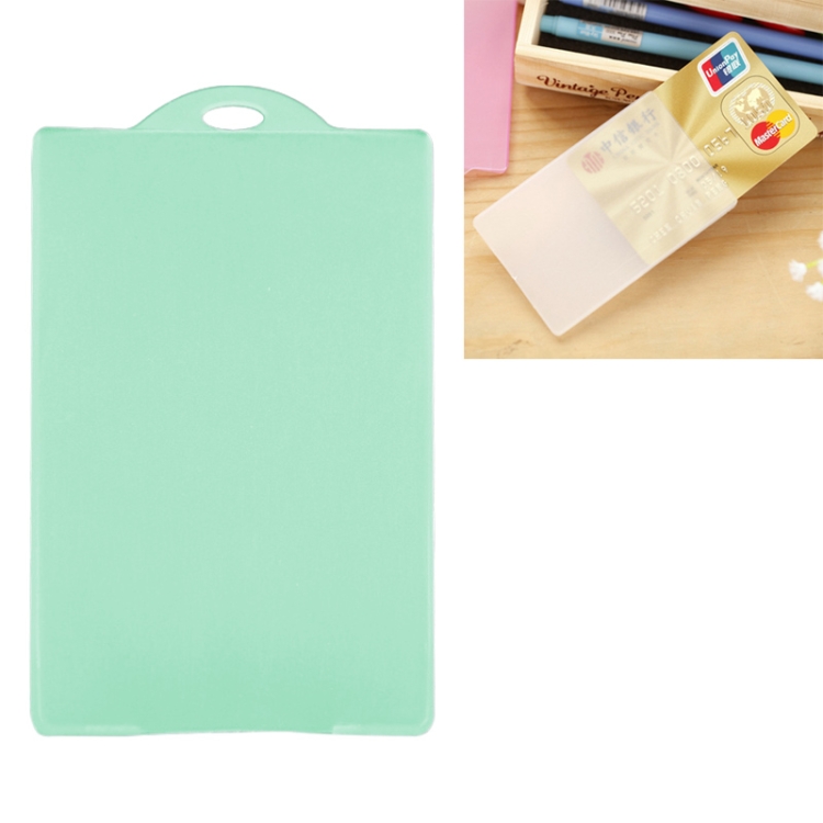 

Card Holder Cover Slim PVC Transparent IC Card Bus Credit Card Cover Case Holder(Green)