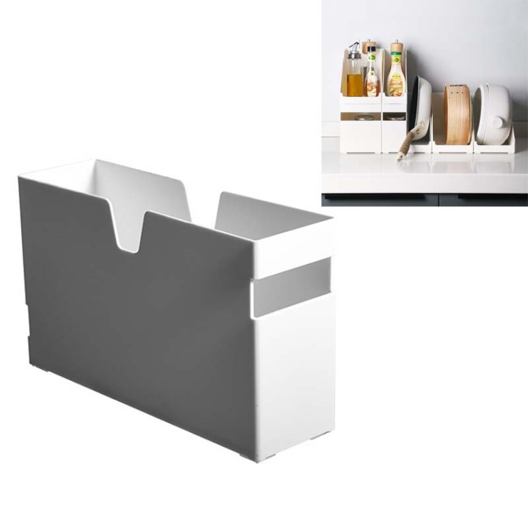 

Tag Buckle Cupboard Lid Storage Box Kitchen Bathroom With Handle Drawer Sorting Basket, Size:S(Plane)