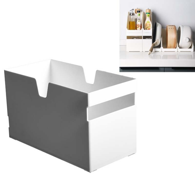 

Tag Buckle Cupboard Lid Storage Box Kitchen Bathroom With Handle Drawer Sorting Basket, Size:L(Plane)