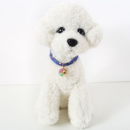 

4 PCS Adjustable Cat Dog Rabbit Safety Buckle Collar Pet Accessories, Size:S 17-32cm, Style:Moon(Blue)
