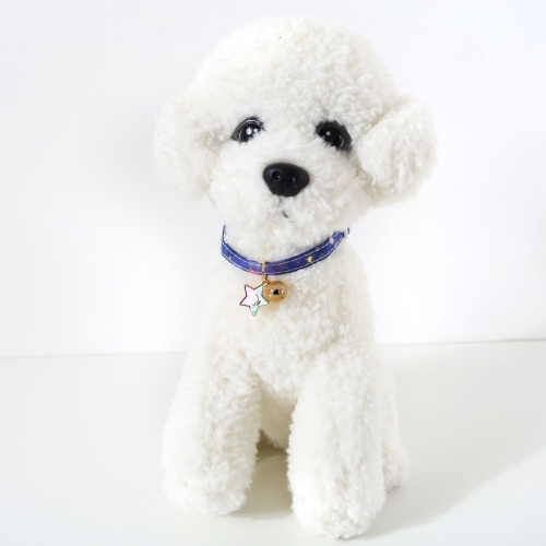 

4 PCS Adjustable Cat Dog Rabbit Safety Buckle Collar Pet Accessories, Size:S 17-32cm, Style:Star(Blue)