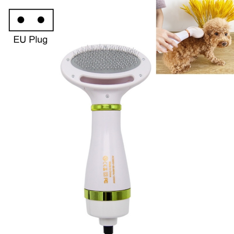

Pet Hair Dryer Cat & Dog Cleaning Electric Comb, Specification:EU Plug(Green)