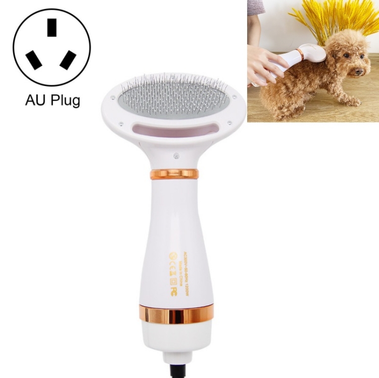 

Pet Hair Dryer Cat & Dog Cleaning Electric Comb, Specification:AU Plug(Gold)