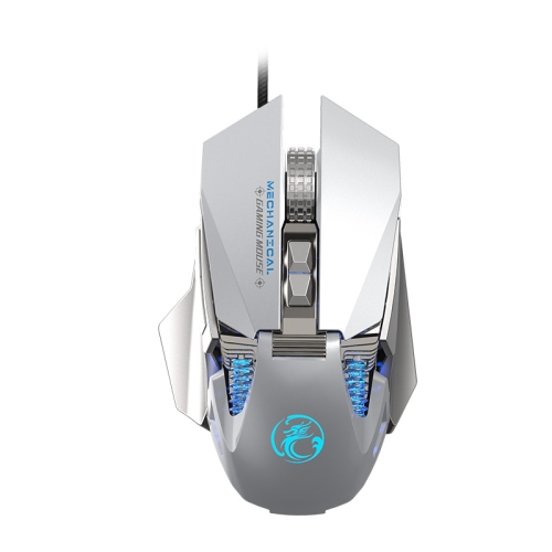 

IMICE T96 7 Keys 7200 DPI USB Mechanical Gaming Counterweight Macro Programming RGB Lighting Effect Metal Dual-Mode Wired Mouse, Cable Length: 1.8m(Silver)